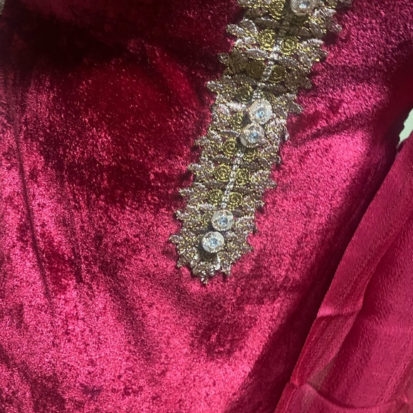Velvet shalwar kameez for party wear or at home wear indian/punjabi - Picture 5 of 5